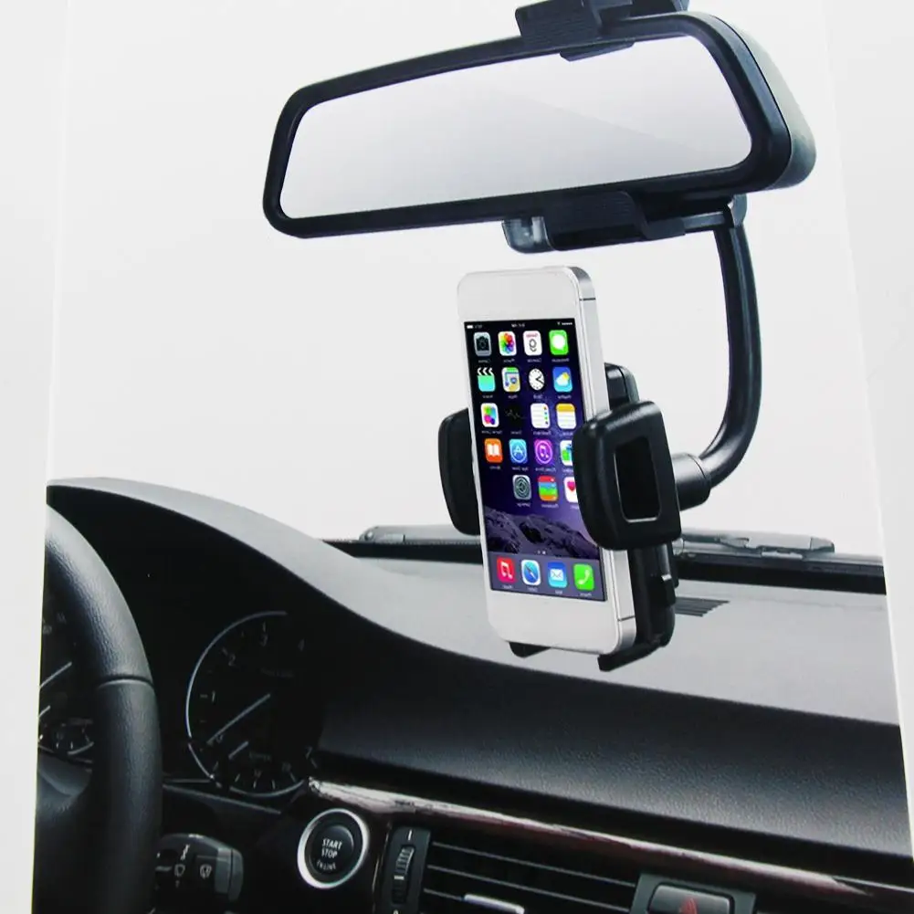 Car Rearview Mirror Mobile Phone Holder Universal Multifunctional Hose