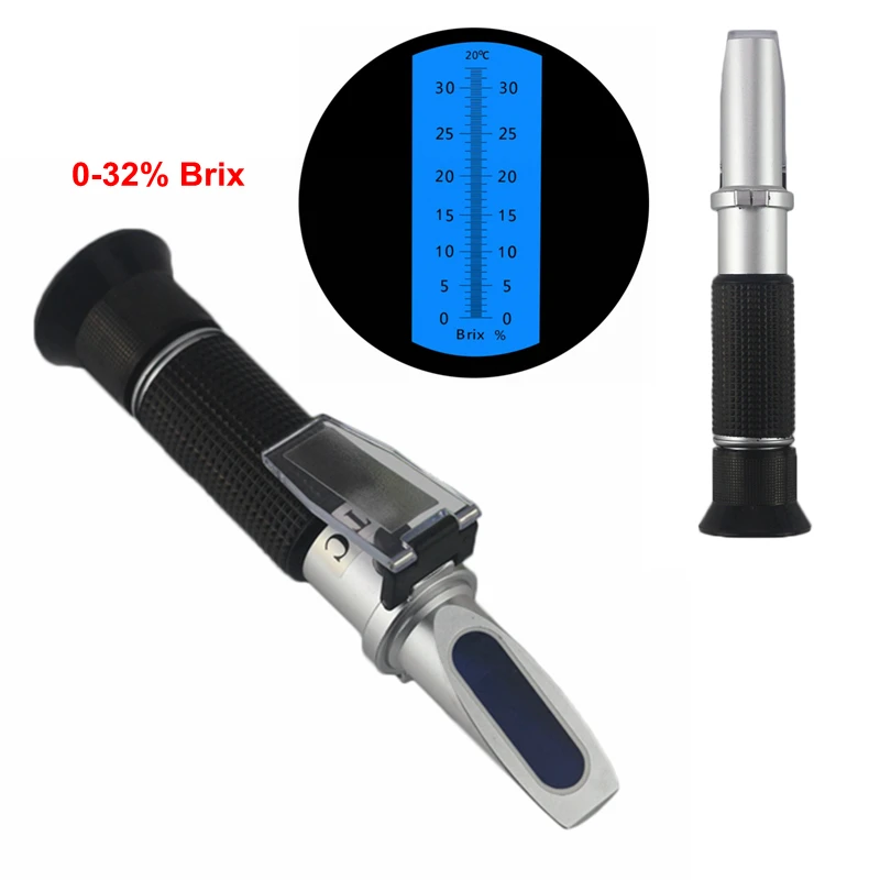 Hand Held Brix Refractometer Optical 0 32 Brix Refractometer For Sugar