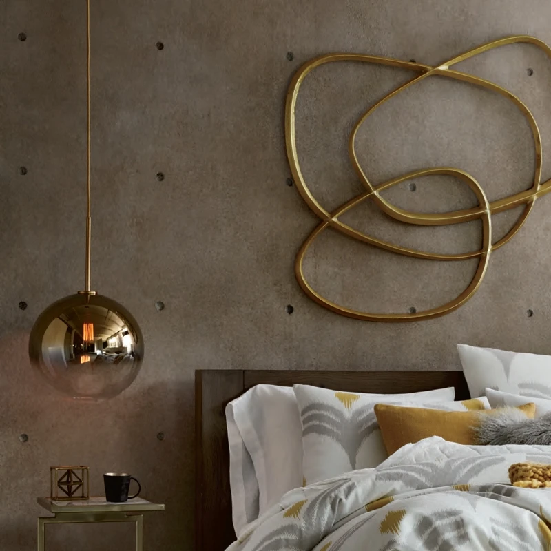Современный градиентный цвет стеклянный шар люстра led E27 кафе спальня отель Бар Декор Подвесная лампа серебро золото