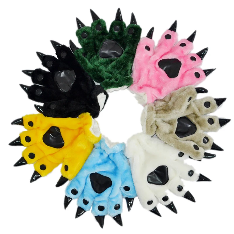 

Halloween Children Adult Animal Paw Dinosaur Panda Bear Claw Gloves For Women Men Party Cosplay Kids Christams