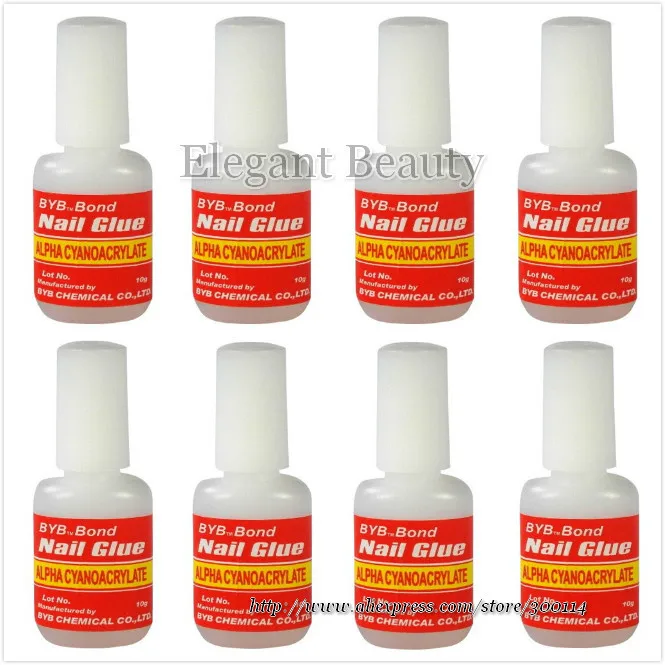 wholesale Professional strong nail tip glue bond 10g BYB 808 with brush