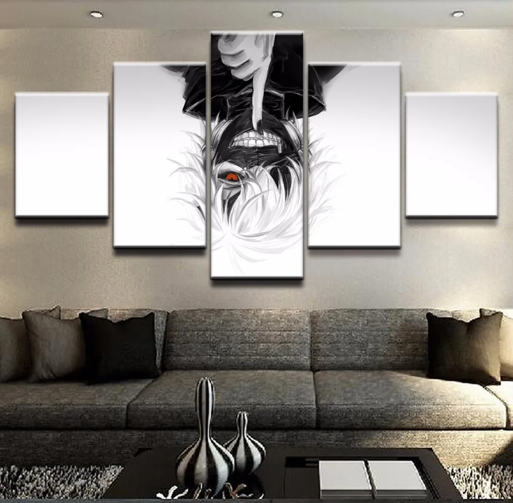Canvas Art Wall Picture Home Living Room 5 Panel Animation Tokyo Ghoul Ken Kaneki Poster Print Modern Oil Painting With Free Shipping Worldwide Weposters Com Canvas Art Wall Picture Home Living Room 5 Panel Animation Tokyo Ghoul Ken Kaneki Poster Print Modern Oil Painting With Free Shipping Worldwide Weposters Com