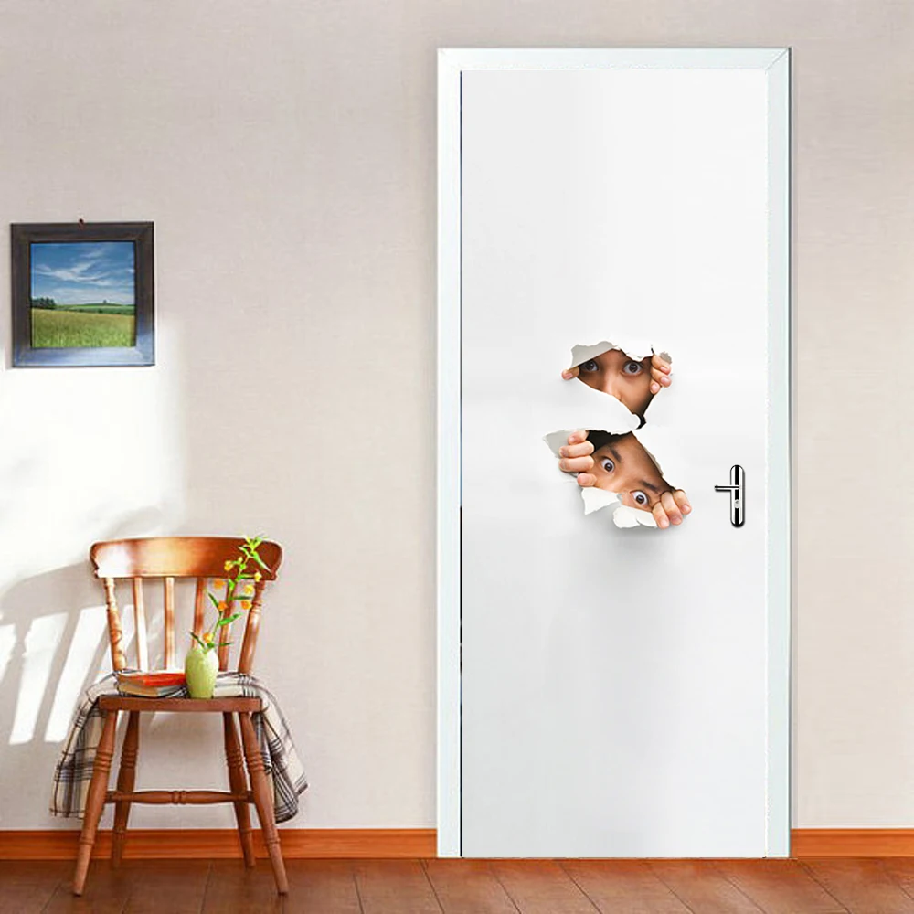 

Home Creative DIY 3D Door Stickers Peeping Eyes Pattern for Room Door Home Decoration Accessories Large Wall Sticker