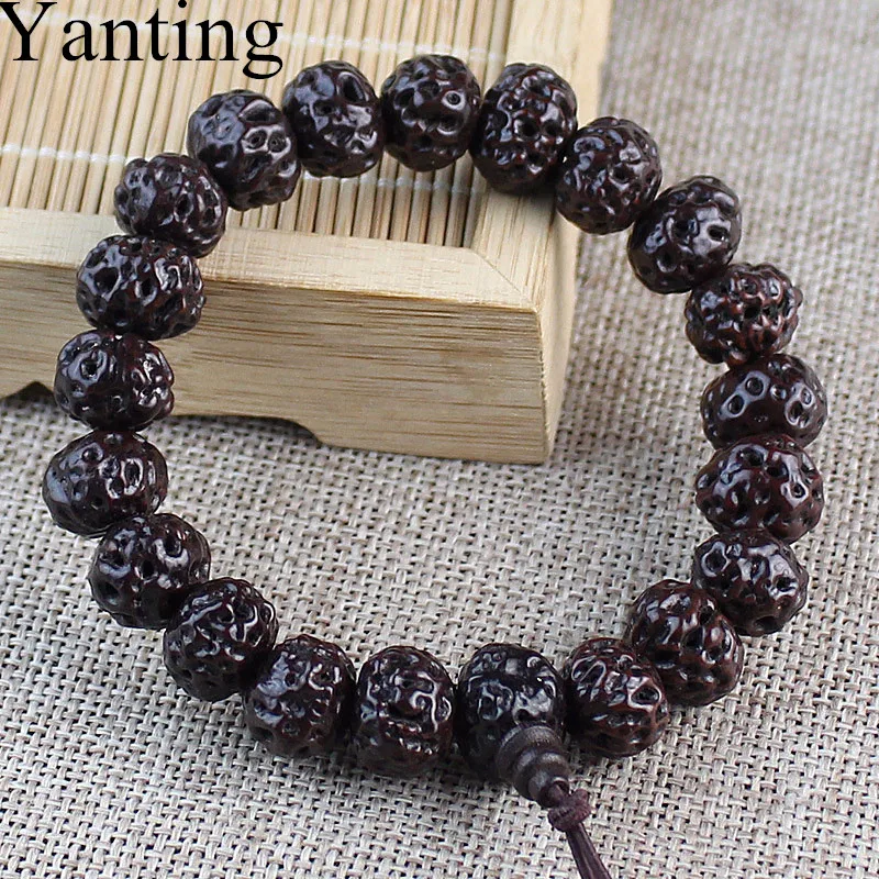 

Yanting Natural Black Bodhi Beads Bracelets For Women Men Jewelry Tibetan Handmade Men Bracelet Christmas Gift New 046
