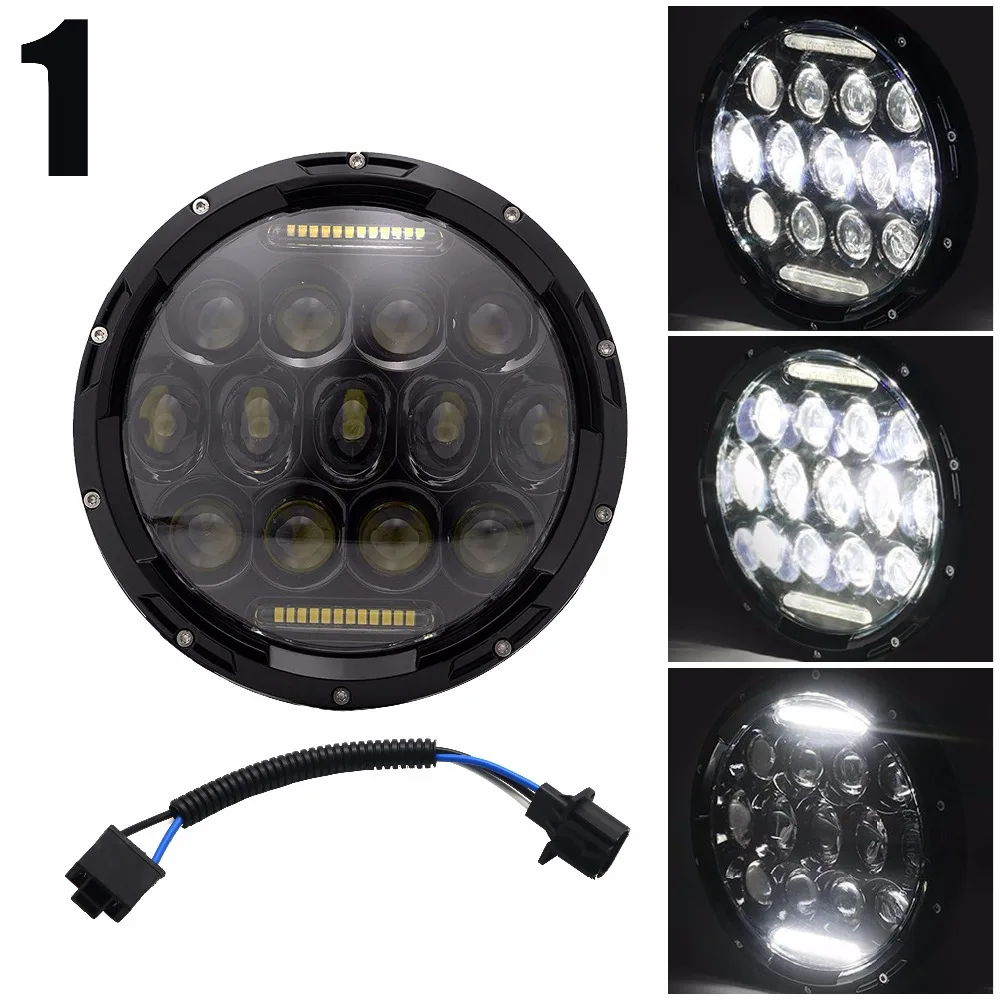 HJYUENG 135 w 7 &quotхром Светодиодная лампа для Harley дюймов черные мотоциклетные