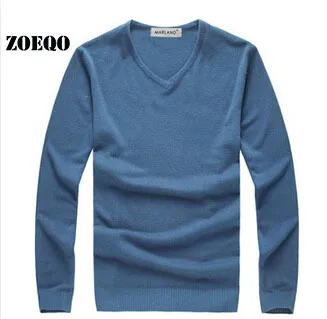 

ZOEQO new High quality Brands New spring autumn Men's v-Neck Cashmere Sweater Jumpers knitted sweater ,pullover men brand 549