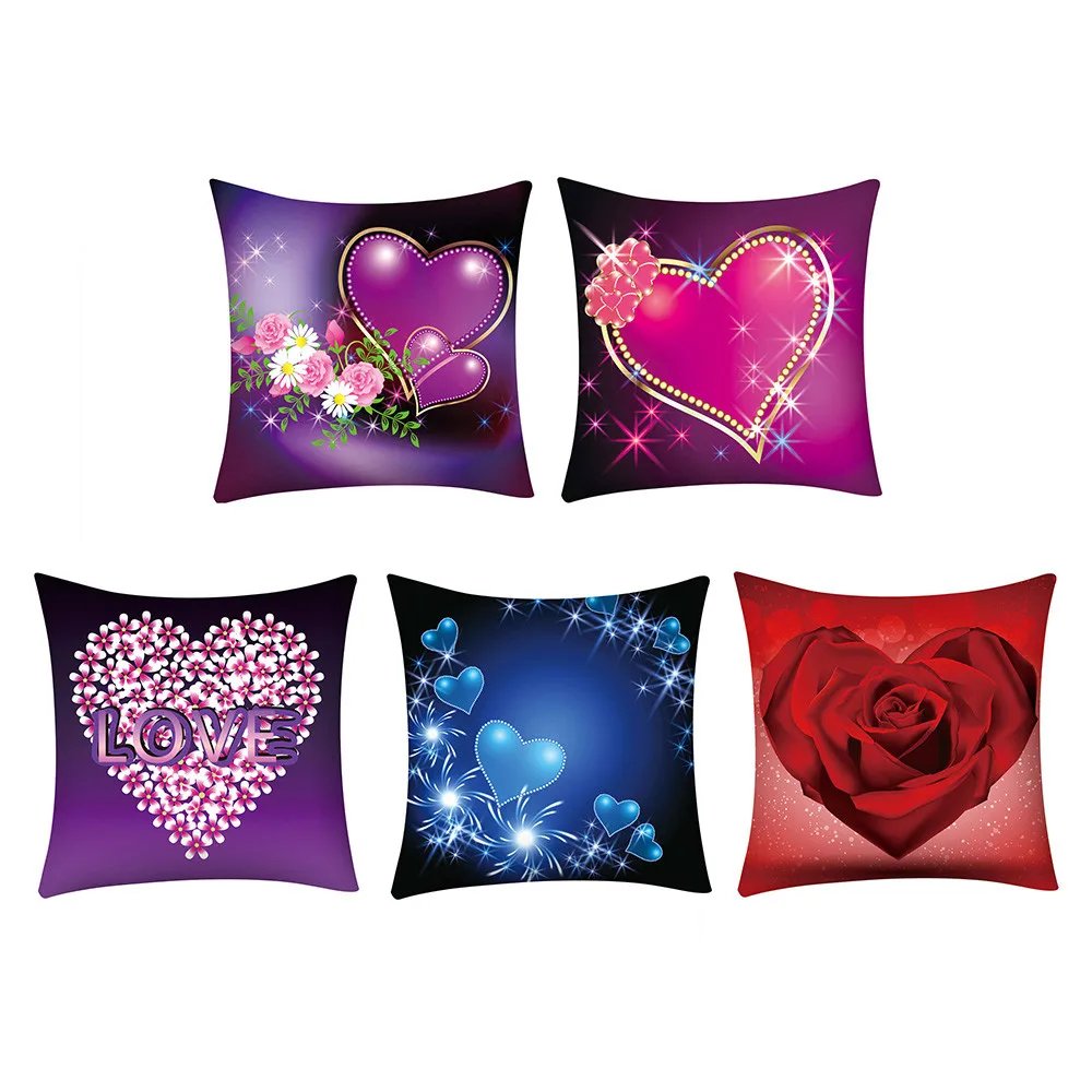 

Cushions Printed Pillow Purple Heart Dakimakura Polyester Sofa Car Cushion Home Decoration coussins coussin canap