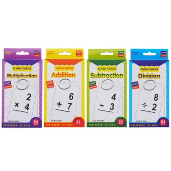 

Besegad 54pcs Math Operations Flash Cards Preschool School Educational Toys Supplies with Ring for Children Kids Toddlers