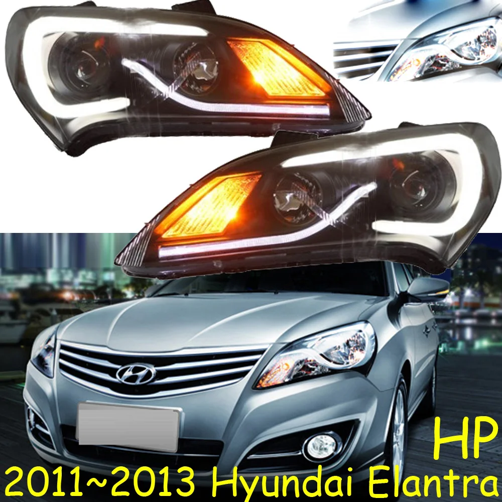 Стайлинг автомобиля для фары Hyundai Elantra 2010 ~ 2013 светодиодный ные DRL Биксеноновые