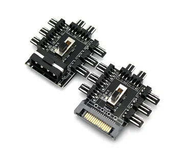 

by dhl or ems 500pcs 1 to 8 Hub Fan Cooling Multi Way For SATA Cooler Splitter Circuit Board