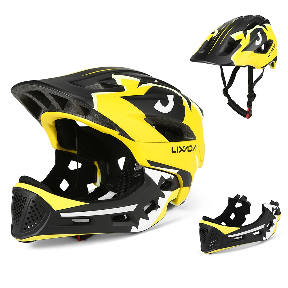 Lixada Kids Detachable Full Face Cycling Helmet Children Sports Safety Helmet for Cycling Skateboarding Roller Skating Lixada Kids Detachable Full Face Cycling Helmet Children Sports Safety Helmet for Cycling Skateboarding Roller Skating