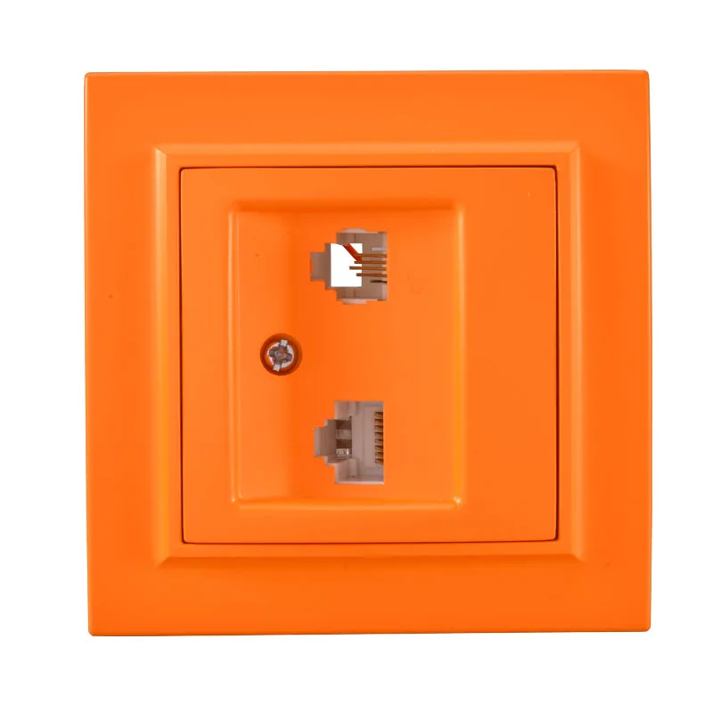 

2019 Pop Socket RJ45+RJ11 Euro Wall data with Telephone Socket Power Supply Wall Mount Charger legrand Schneider livolo