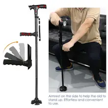 Sticks Cane Crutches Telescopic Folding Collapsible Walking-Trusty Elder LED for The