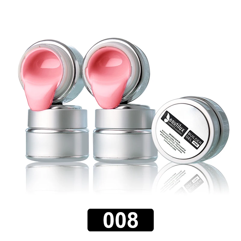 

Pink Clear Milky Camouflage UV Self Leveling Builder Gel Soak Off UV LED Gels Nail Art Polish 50g