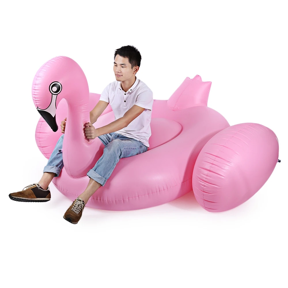 

Summer Lake Rideable Inflatable Flamingo Giant Float Toy Swimming Boat with Pump Inflatable Swimming Float Pool Float