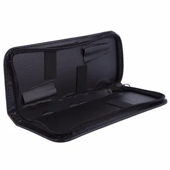 

1Pcs Thinning Shears Comb Storage Box Empty PU Black Hairdressing Scissor Case Zipper Pouch Bag Tool Professional High Quality