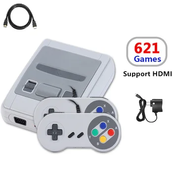 

Retro Mini Video Game Console Support HDMI TV Out Built-in 621 Classic Games for SNES Format