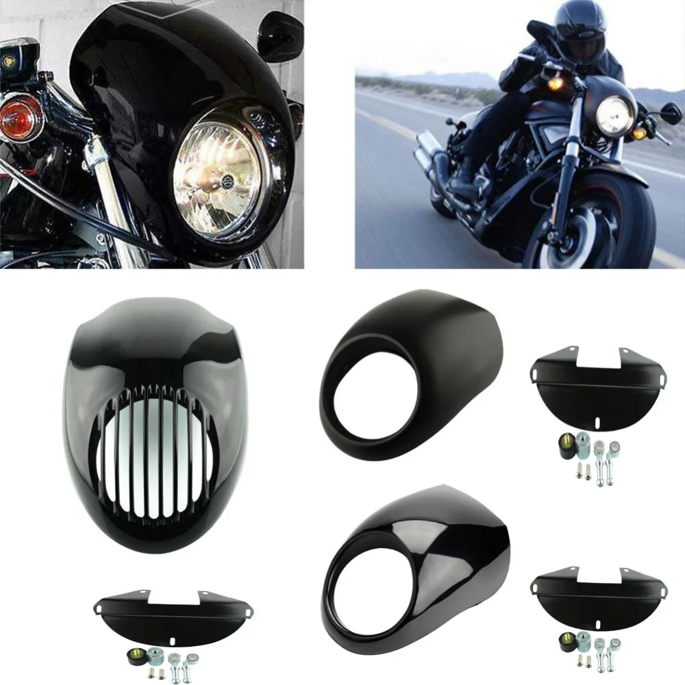 Фонарь на переднюю головку для Harley Sportster Dyna FX XL 883 1200 светильник маска крепление