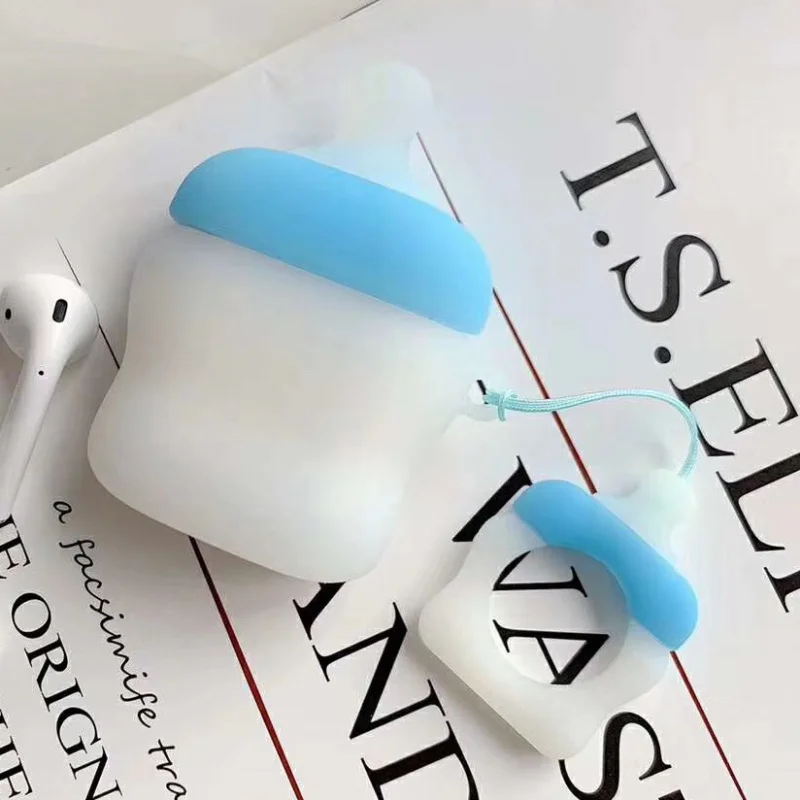 Чехол с кольцом на палец для AirPods, чехол с милым мультяшным рисунком, чехол с Bluetooth, чехол для наушников, аксессуары для AirPods, зарядная коробка - Цвет: Style 17