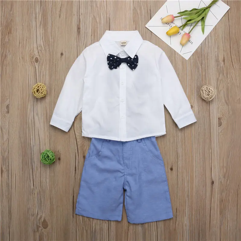 Emmababy أزياء أنيقة 2 قطعة طفل طفل الطفل الصبي شهم الزي الدعاوى قميص + مريلة الشاملة السراويل + ربطة القوس فيونكة الفتيان الملابس مجموعة Emmababy أزياء أنيقة 2 قطعة طفل طفل الطفل الصبي شهم الزي الدعاوى قميص + مريلة الشاملة السراويل + ربطة القوس فيونكة الفتيان الملابس مجموعة