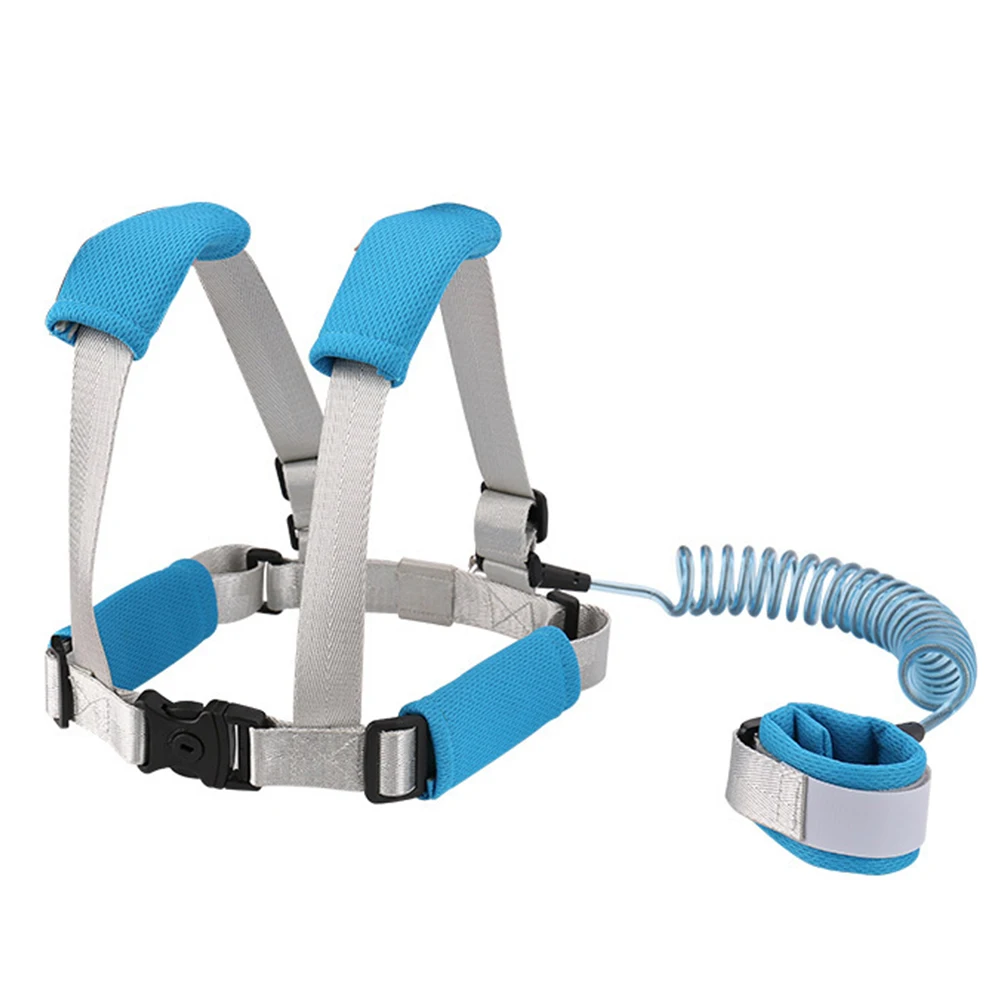 Light Blue Для детей рюкзак регулируемый поводок безопасности 2 в 1 ходьба поводок для ребенка анти-потери браслет нескользящий прочный плечевой ремень - Цвет: Light Blue