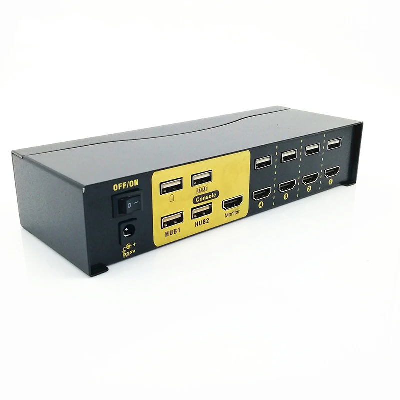 Remote control HDMI switch 4 port USB 2 in 1 out multi computer sharing a set 5