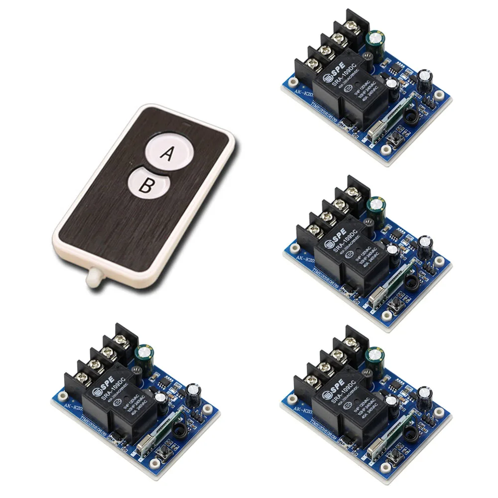 Latest DC12V -48V 10A 1CH Remote Control Garage Door RF Wireless Remote Control Switch System 1X Transmitter + 4 X Receivers Latest DC12V -48V 10A 1CH Remote Control Garage Door RF Wireless Remote Control Switch System 1X Transmitter + 4 X Receivers