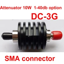 Телеком радиочастотный аттенюатор 10 Вт SMA мужчин и женщин DC-3G 3-40 дБ антенный ввод Разъем RF коаксиальный разъем связи аттенюатор