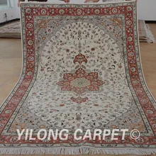 Yilong 6'x9 Oriental восточные ковры из шерсти розовый толстый изысканный Индии шерсти и шелка, ковры(1433