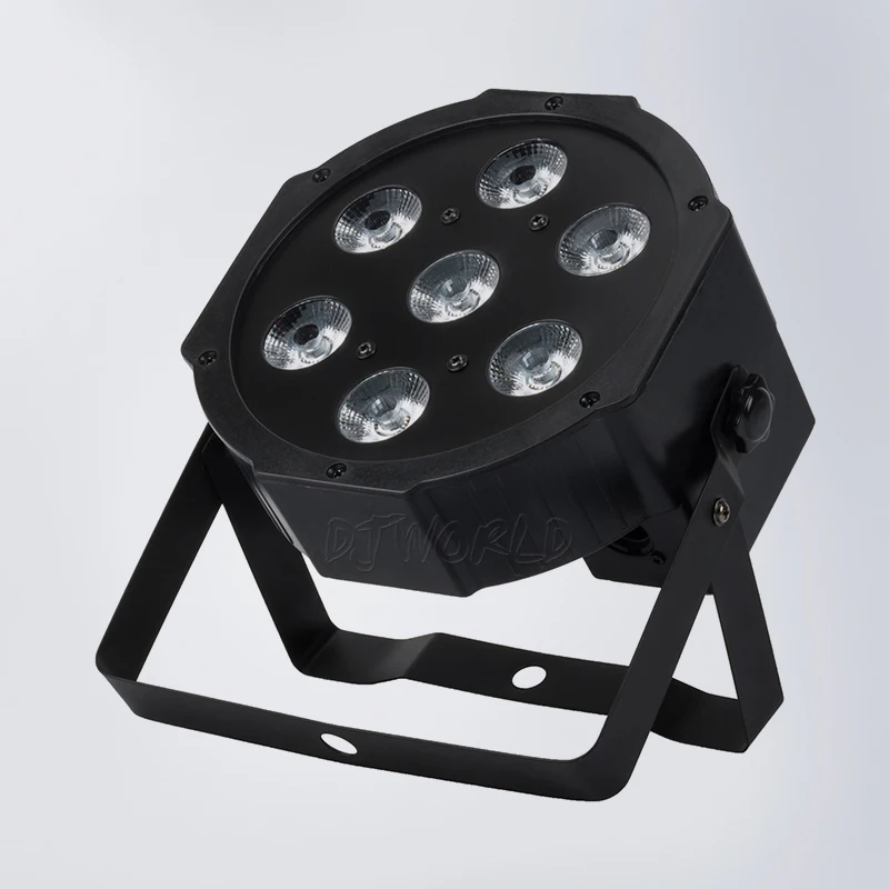 Шт./лот светодио дный LED плоский Par 7 x Вт 18 Вт RGBWA + УФ 6IN1 DMX512 сценический эффект Освещение для диско DJ вечерние и партии Быстрая доставка