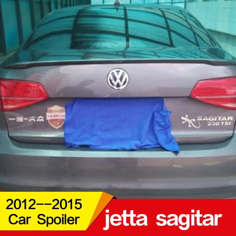 Использовать для Volkswagen Sagitar mk6 спойлер Jetta 2012- год заднее крыло автомобильное украшение с цветом автомобиля переоборудование аксессуара
