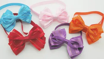 

Handmade Glitter Lace Ribbon Dogs Grooming Ties Dog Tie Bow Pet Supplies Accessories60pcs/lot