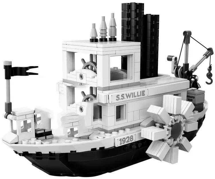 

2019 Mickey Steamboat Willie Set compatible 21317 Building Blocks Bricks toys for children Gifts Kid Christmas
