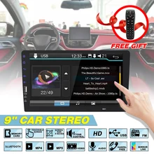 9 дюймов 1DIN универсальный автомобильный стерео MP3 MP4 MP5 плеер 1080P радио Indash FM bluetooth сенсорный с задней камерой мультимедийный плеер