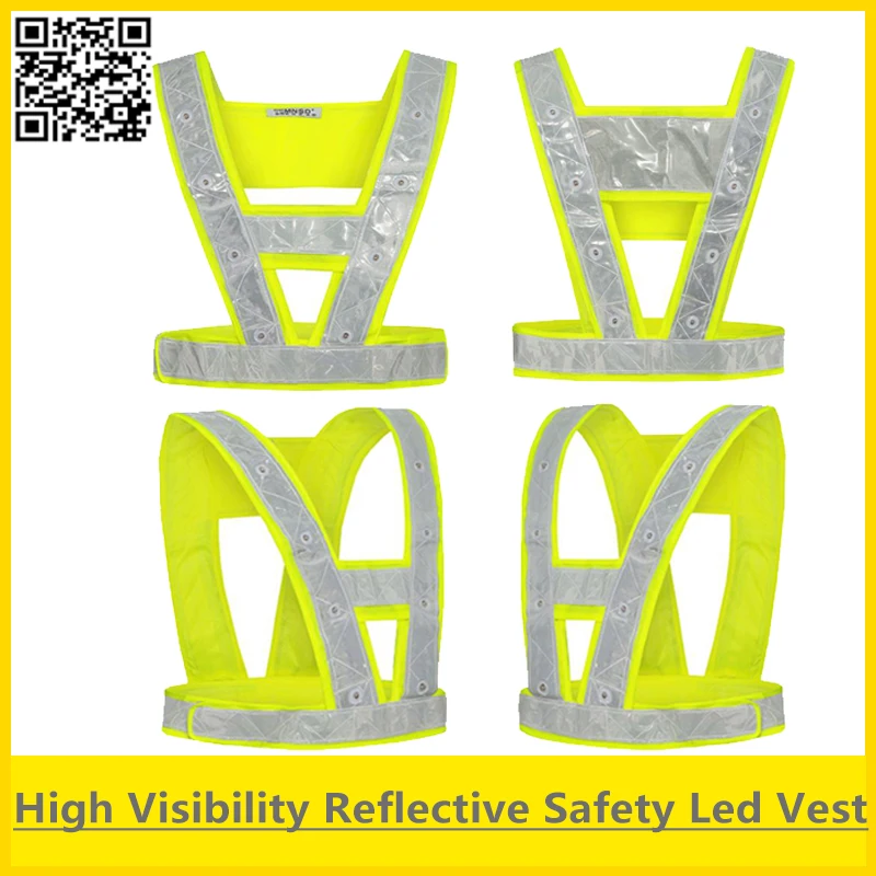 En Ligne SPARDWEAR sécurité Led gilet réfléchissant led gilet gilet de sécurité led fluorescent jaune gilet avec led lampes livraison gratuite