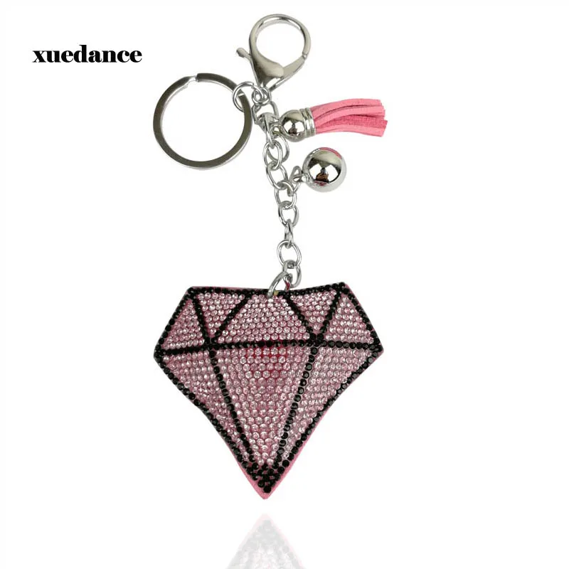 Eternal love symbolizes crystal shape with full rhinestone key chain Korea flannel rhinestone hotfix key ornaments