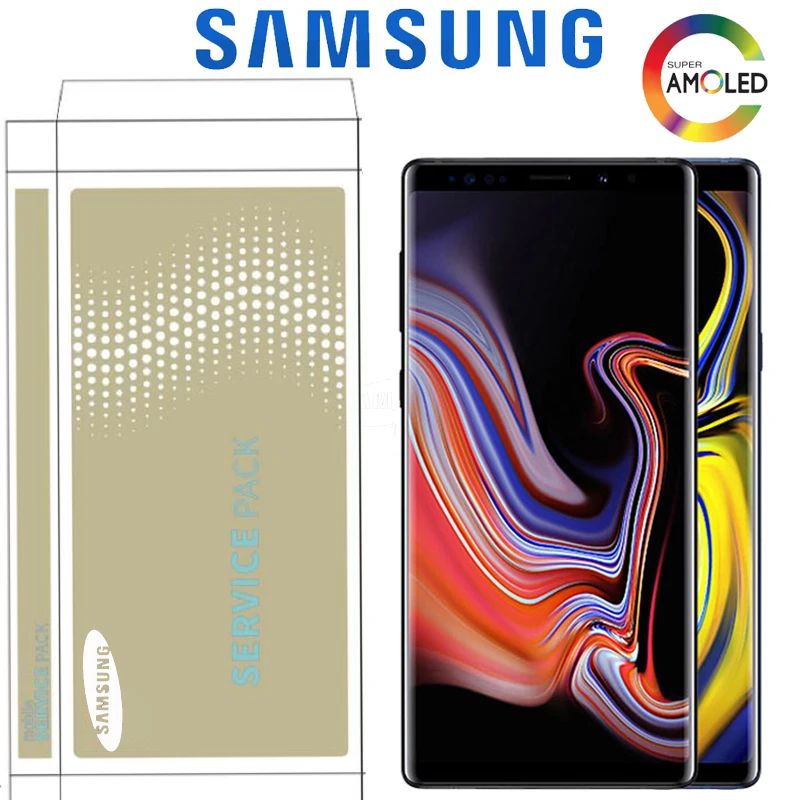 Оригинальный супер AMOLED 6 4 ''ЖК дисплей с рамкой для SAMSUNG GALAXY Note 9 Note9 N960F