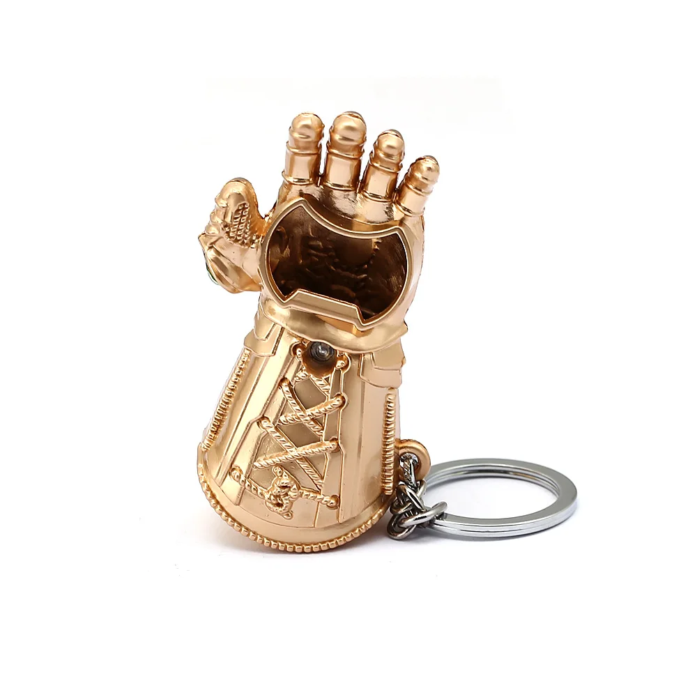 Мстители 4 эндигра Thanos брелок Бесконечность Gauntlet класс бесконечной мощности брелок держатель для женщин мужчин ювелирные изделия porte clef - Цвет: rose gold(opener)