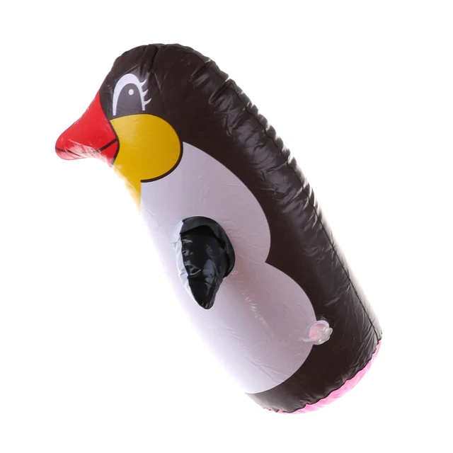 Inflatable Penguin Tumbler Roly-poly Toy Tumbler Penguin Toy Squeezed Call With Sound PVC Inflatable Toys 36cm 6