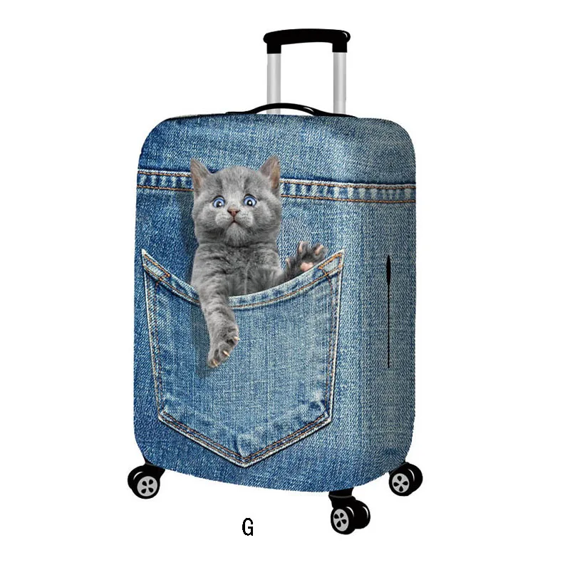 SEREQI cute animal 3D pattern travel luggage protection cover, 18-32 inch suitcase elastic case cover, trolley dust cover suitca