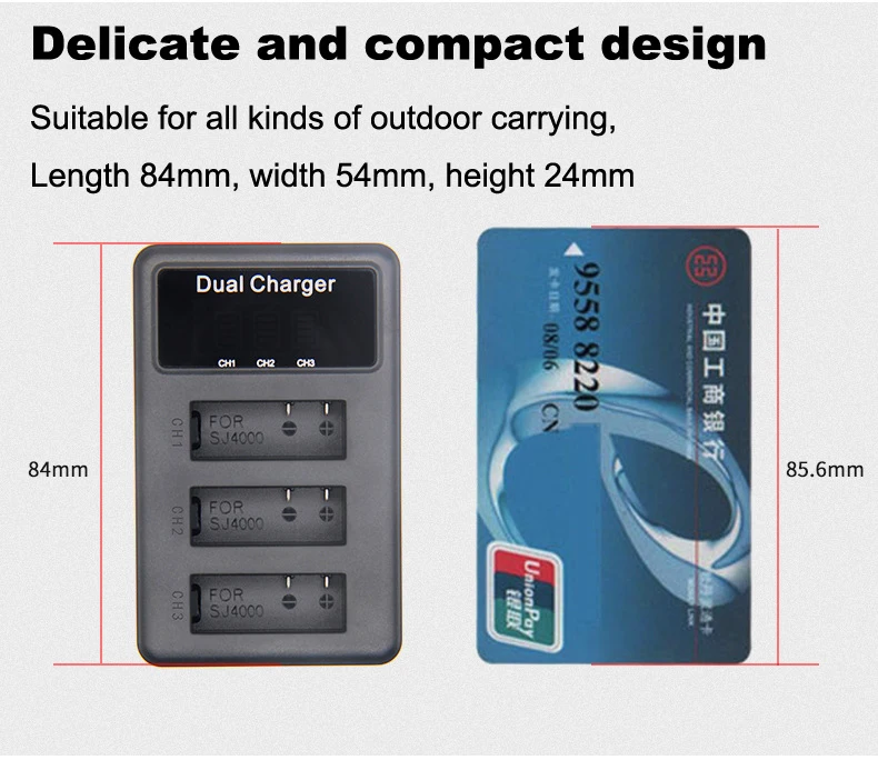 Sj4000 батарея+ 3 слота светодиодный зарядное устройство для спортивной экшн-камеры SJCAM SJ4000 Wi-Fi SJ5000 Wi-Fi M10 SJ5000X sj6000 sj7000 SJ8000 SJ9000 EKEN 4K H8 H9