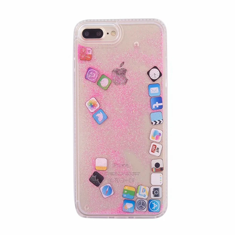 

Computer desktop icon app quicksand all-inclusive soft soft phone case for iphone XS Max XS X XR 6 6S 7 8Plus
