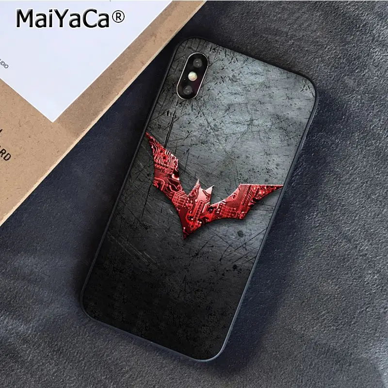 MaiYaCa супергерой Бэтмен логотип новинка чехол для телефона Fundas для iphone 11 Pro Max 8 7 6 6S Plus X XS MAX 5 5S SE XR - Цвет: A14