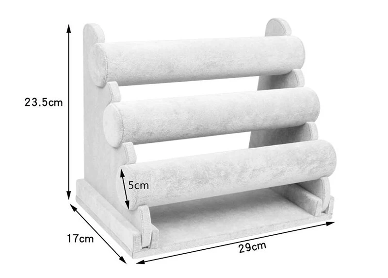 Портативный Бархатный браслет подставка для ожерелья ювелирных украшений подставка держатель часы ювелирные изделия Органайзер Т-бар стойка