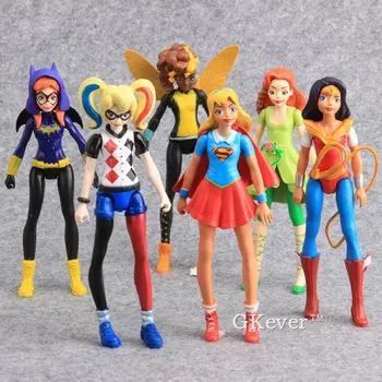

6 Pcs/Set Comics Supergirl Suicide Squad Harley Cool PVC Action Figure Collectible Model Toy 6" 15 CM