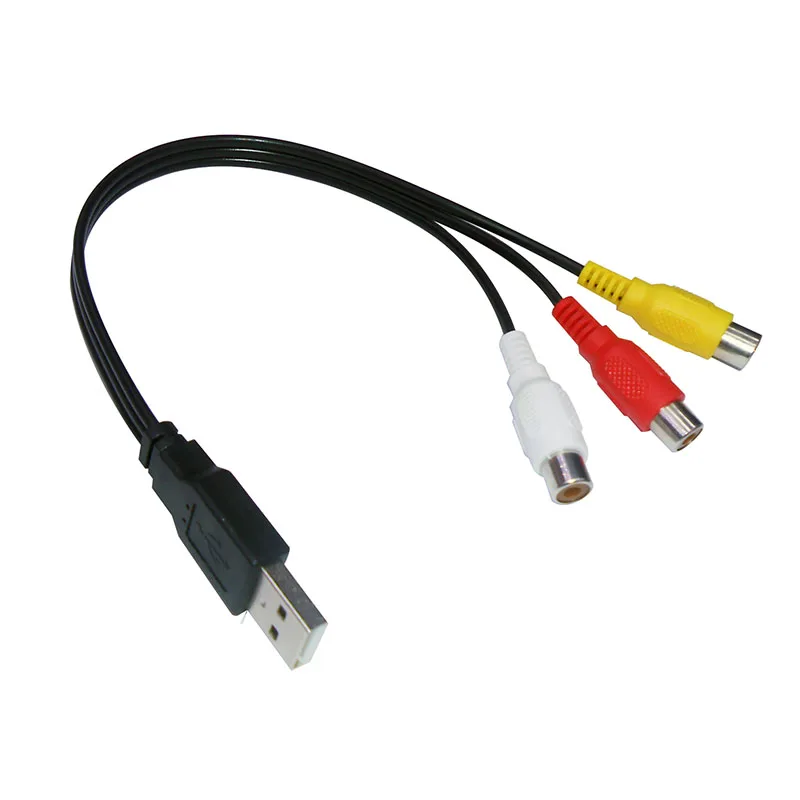 Высокоскоростной 3 5 мм штекер USB к RCA разъем адаптер аудио преобразователь видео AV