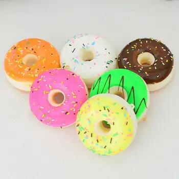 1PCS 5CM Artificial Mini Squishy Donut Kawaii Chocolate