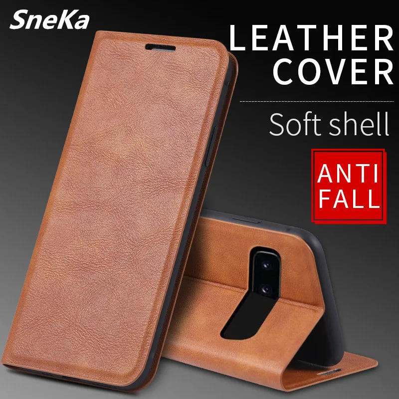 

Leather Case For Samsung Galaxy S10 Plus Case High Quality Ultra Thin Retro Flip Wallet Cover For Samsung Galaxy S10 e S10+ Case