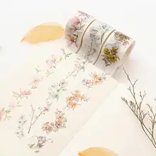 Винтажные Цветы и природа Цветочная рисовая бумага ленты набор 25 мм/30 мм/35 мм* 8 м DIY украшения поставки 1 шт
