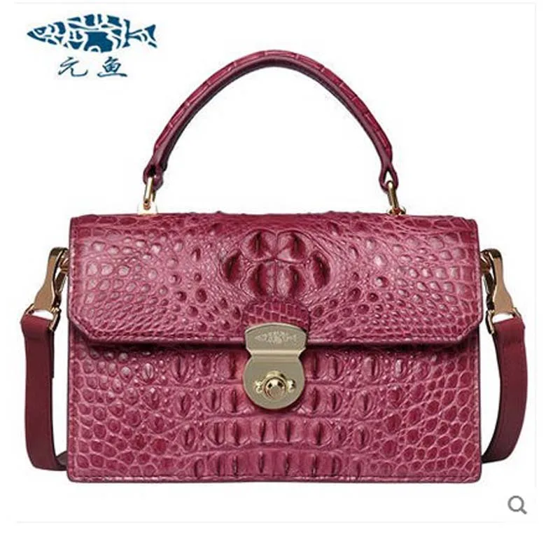 

yuanyu 2019 new hot freeshipping crocodile leather women handbag genuine crocodile leather bag single shoulder bag women flap